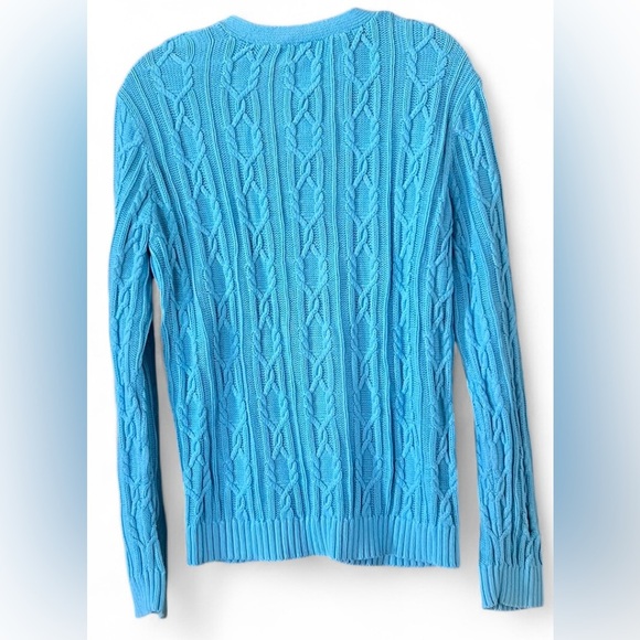 Talbots Turquoise V-Neck Cardigan/Large - Picture 3 of 5